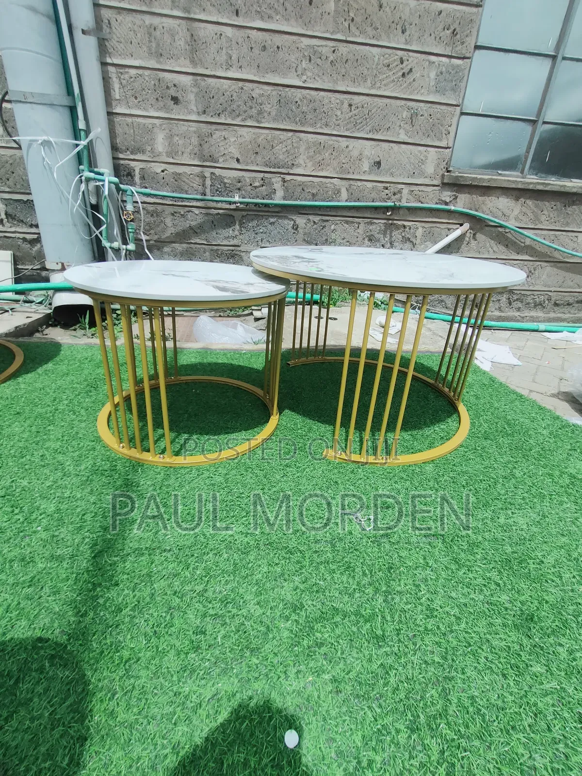 Marble Top Coffee Table Set