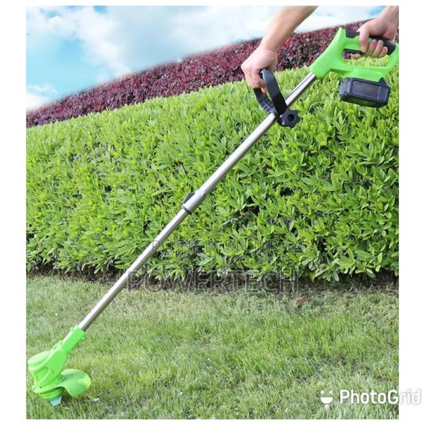 Cordless Electric Lawn Mower Foldable Adjustable Trimmer - main view