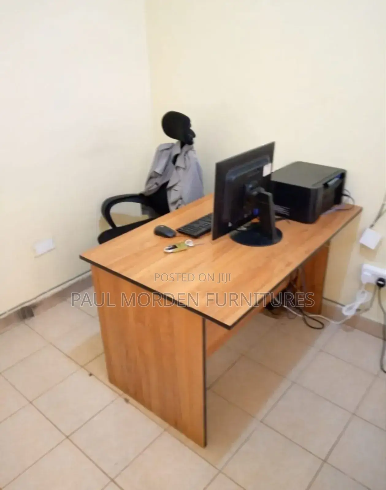 Office Computer Table 120cm With Office Headrest Chair