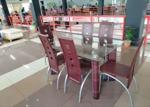 Glass Dining Table With Six Dining Chairs