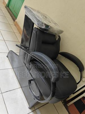 Plain Black Local Covered Shampoo Sink - main view