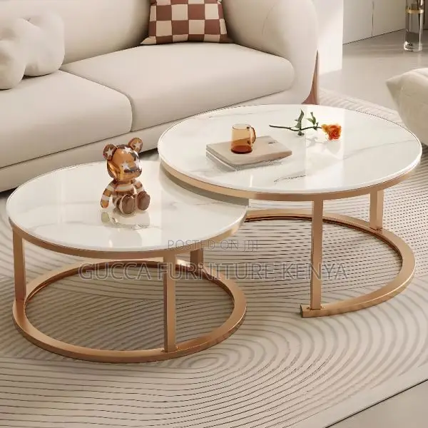 Office Table:Structured Circular-Shaped Office Coffee Table