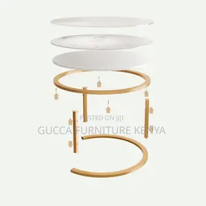 Office Table:Structured Circular-Shaped Office Coffee Table