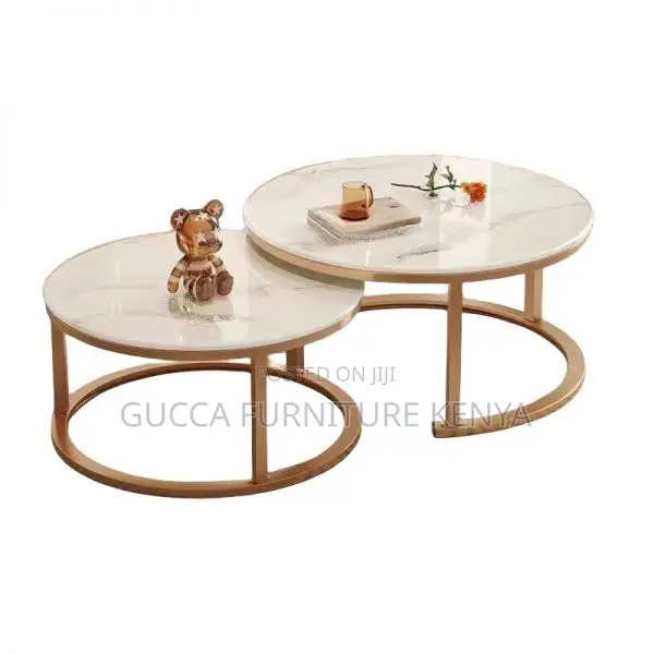 Office Table:Structured Circular-Shaped Office Coffee Table
