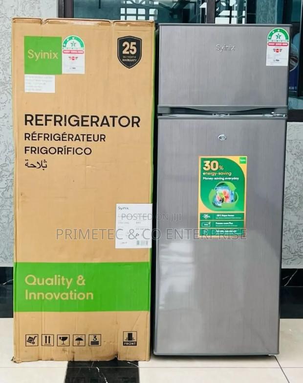Syinix 210ltrs Double Fridge.