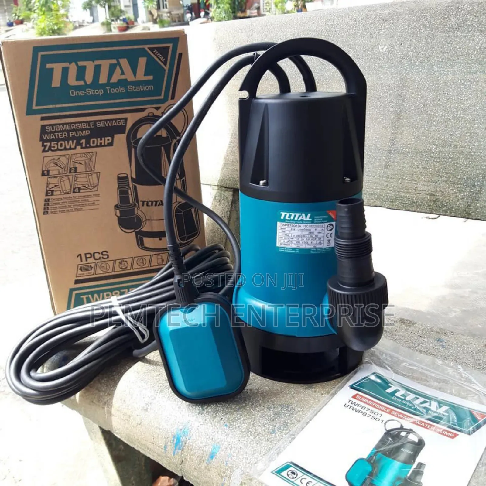 Total Twp87501 750w Sewage Water Submersible Pump -