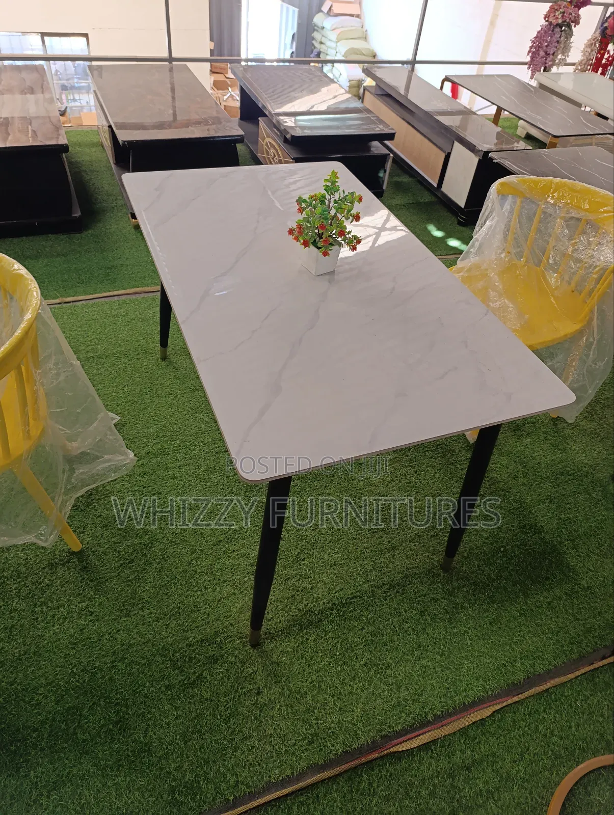 4 Seater Marble Dining and Chairs