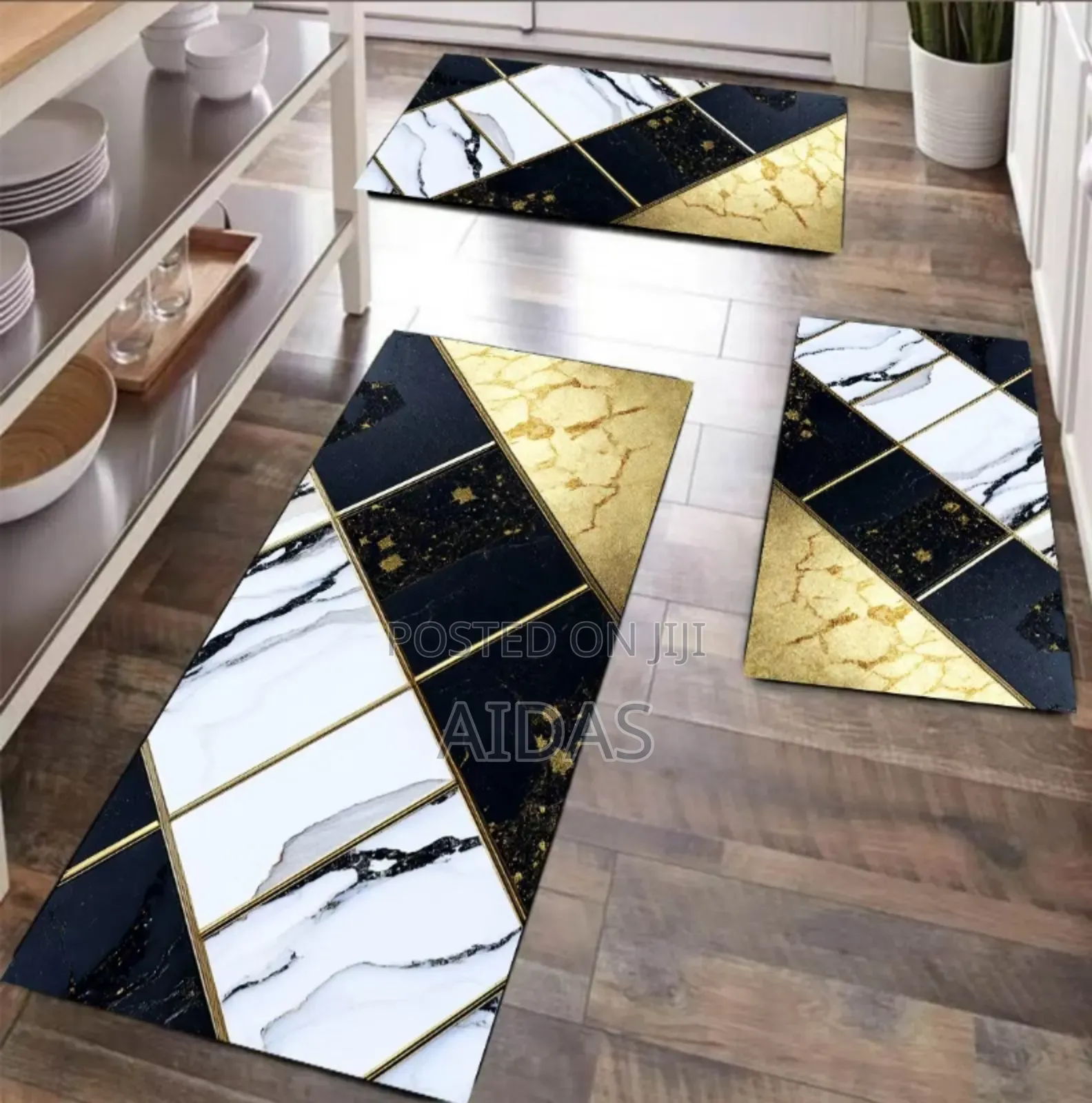 3 Pc Unbinded Kitchen Mat