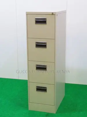 Office Cabinet: Metallic 4 Tier Drawer File Storage Cabinet