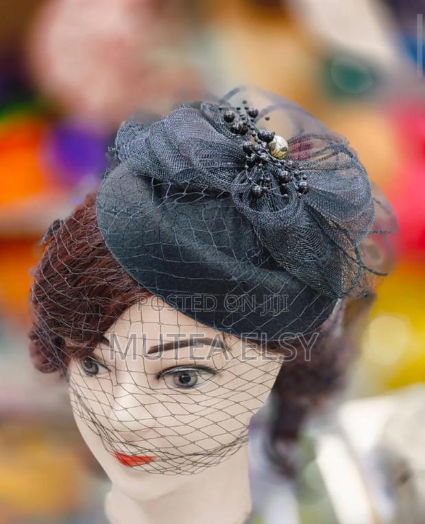 Charcoal Grey Mini Fascinators - main view