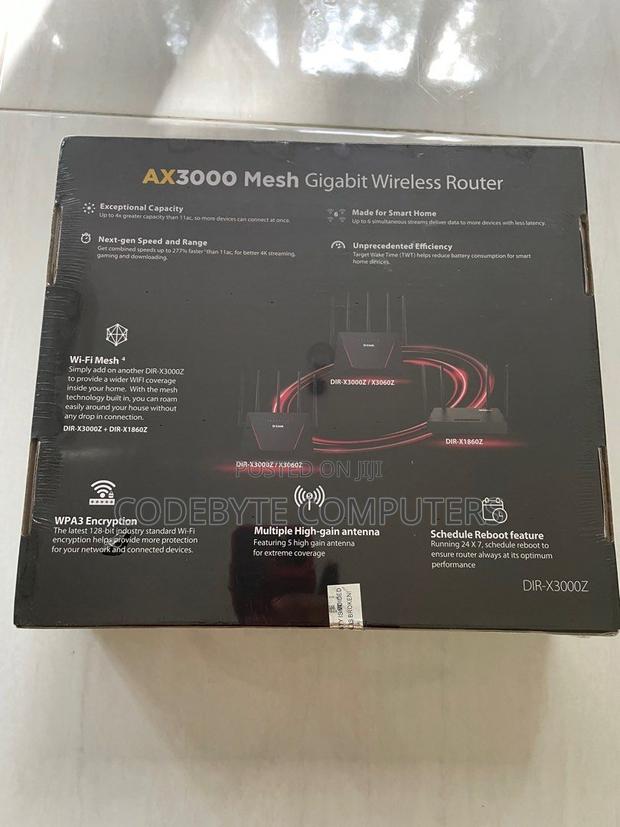 D-link Ax3000 Mesh Gigabit Wi-fi 6 Router - Dir-x3000z - thumbnail 3