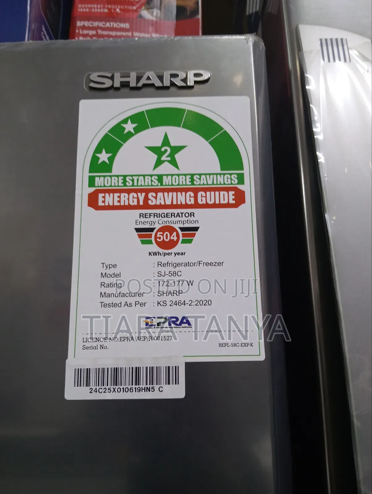 Sharp 450 Litres Double Door Fridge