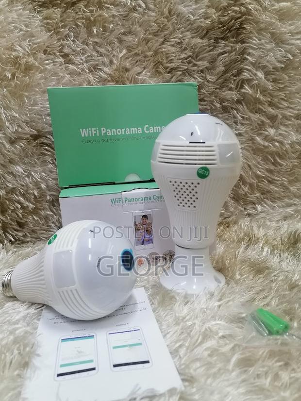 New Nanny Wireless Panoramic Spy Bulb Camera CCTV