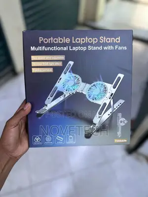 Adjustable Laptop Stand Built-in Cooling Fan 7height Levels