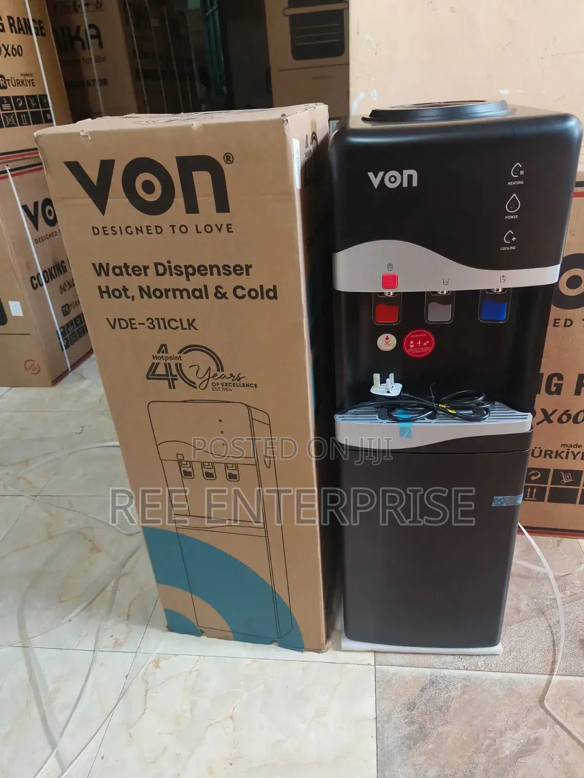 Von Hotpoint 3tap Water Dispenser Hot ,Cold and Normal