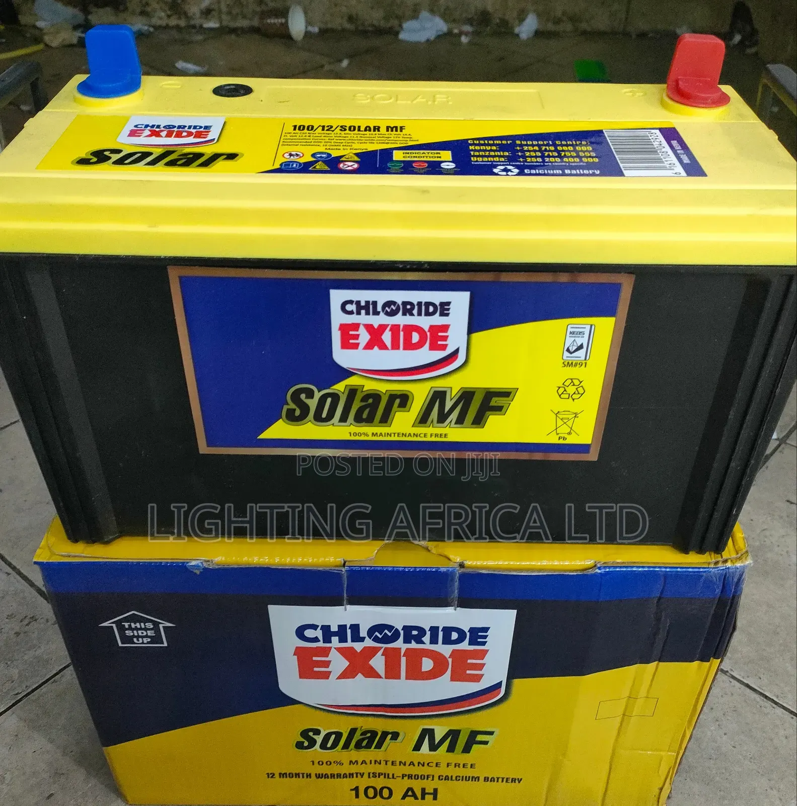 Chloride Exide 100ah/12v Maintenance Free Solar Battery