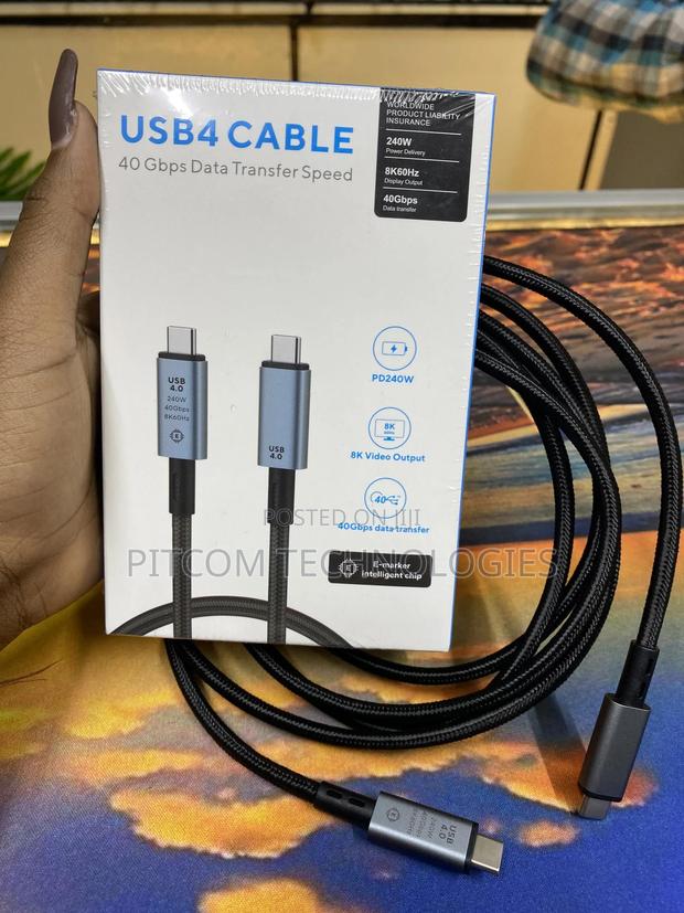 Usb4.0 Type-C Cable 40gb/Ps 240w Data and Display Cable - thumbnail 3
