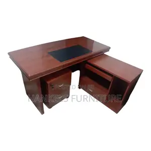1.4m Red Brown Executive Office Desk