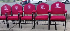 Bishop Chairs With Armrest and Logo.