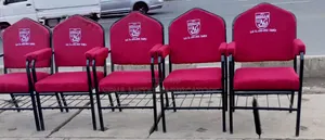 Bishop Chairs With Armrest and Logo.