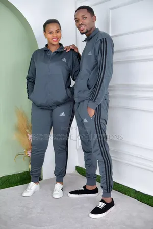 Gray Unisex Track Suits