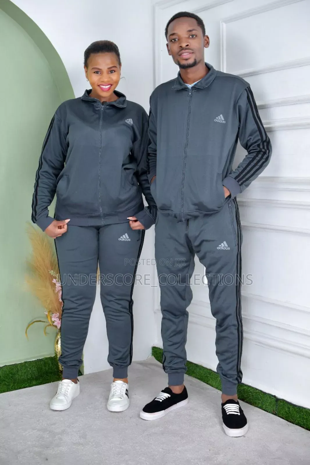 Gray Unisex Track Suits
