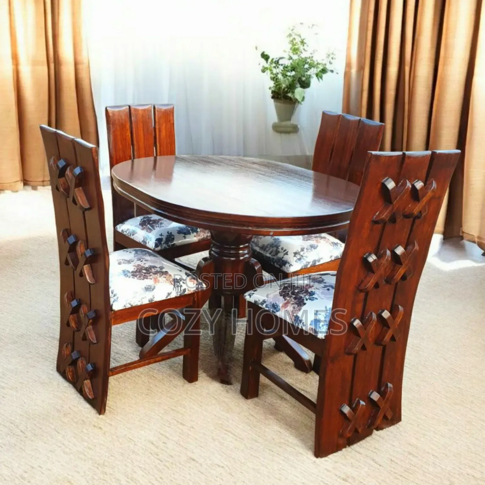 Dining Set, Family-Friendly 4 Seater Dining Set, Wooden