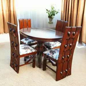 Dining Set, Family-Friendly 4 Seater Dining Set, Wooden