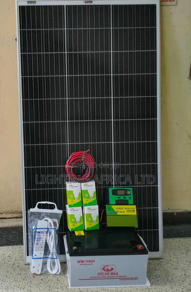 120w Full Kit + 100ah Battery + 300w Power Inverter