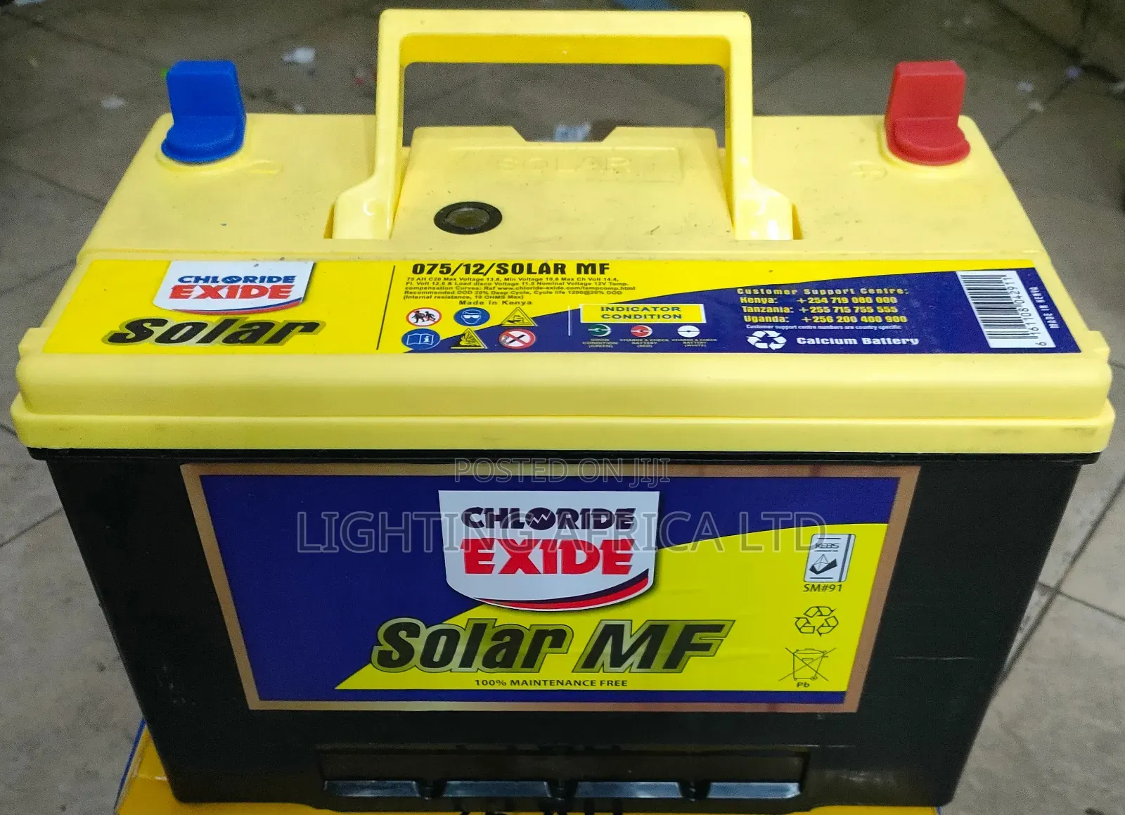 075 Solar Mf Chloride Exide