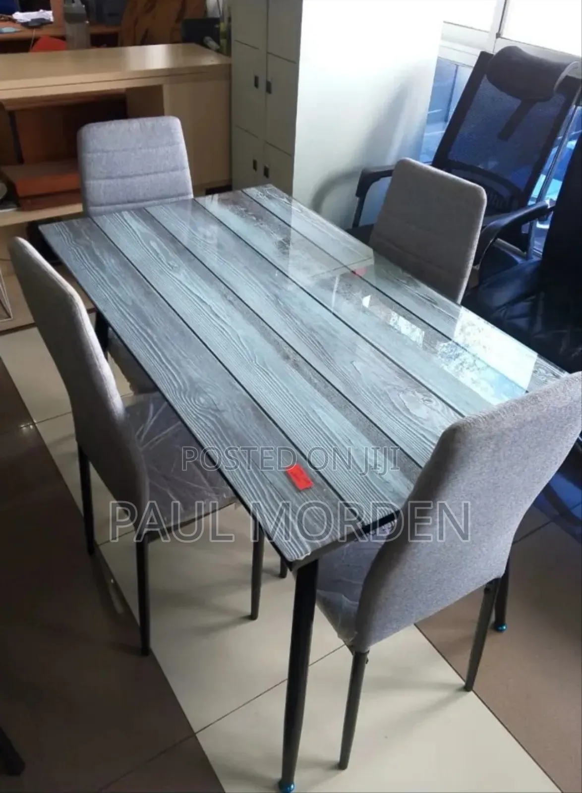 Dining Table and Four Soft Dining Chairs