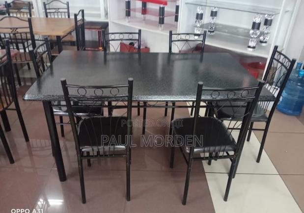 Six Seater Black Dining Set