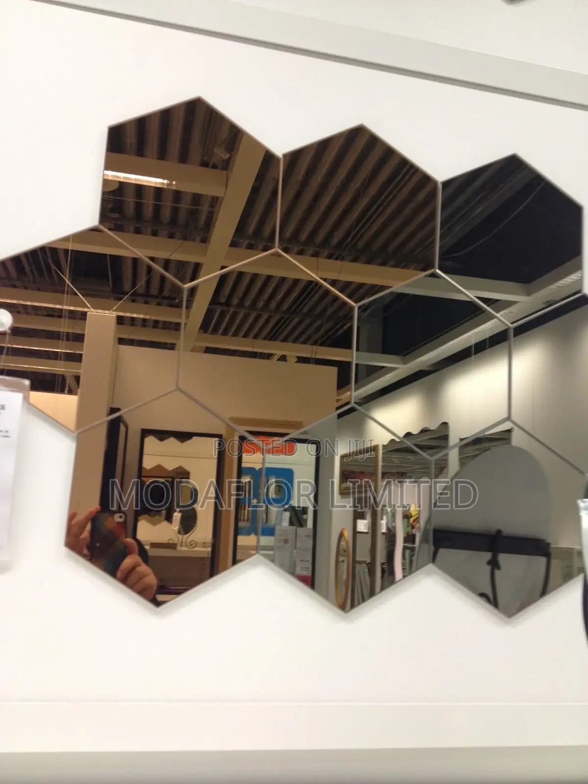 Peel Stick Shine Hexagon Mirrors(Acrylic)