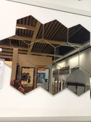 Peel Stick Shine Hexagon Mirrors(Acrylic)