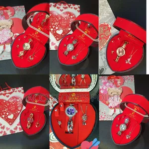 Jesou Valentines Gift Set Ladies Watch, Necklace, Earrings, Ring