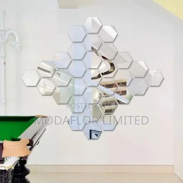 Renter Friendly Hexagon Acrylic Mirrors