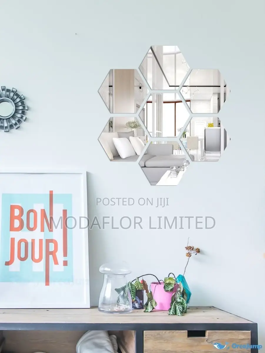 Silver Hexagon Acrylic Mirrors
