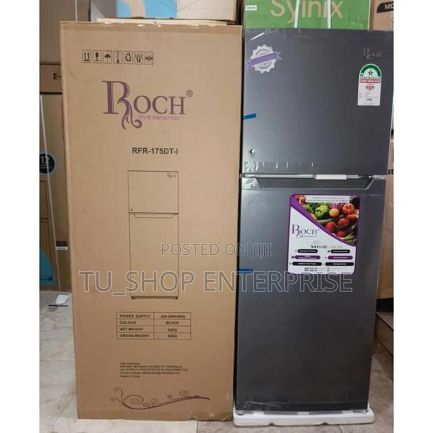 Roch 175-Dt-I Double Door Refrigerator - Silver