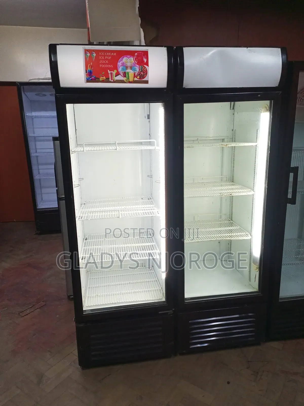 High Performance Double Door Display Fridge