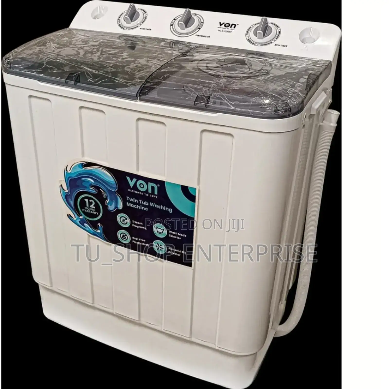 Von Vals-75bwy Twin Tub Washing Machine, White - 7.5kg