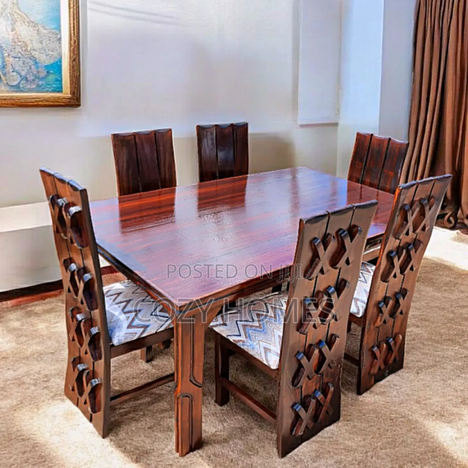 Dining Table, Genteel, All Wooden Dining Table, 6 Seater