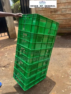 Strong Green Plastic Bread Crates