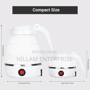 Foldable Portabl Electric Kettle With Silicone Body