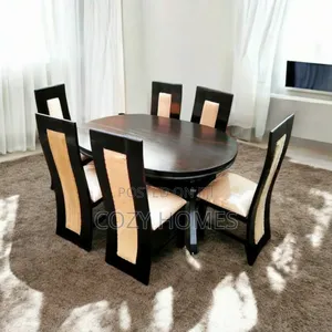 Dining Table, Lux Dark Oak Dining Table, 6 Seater