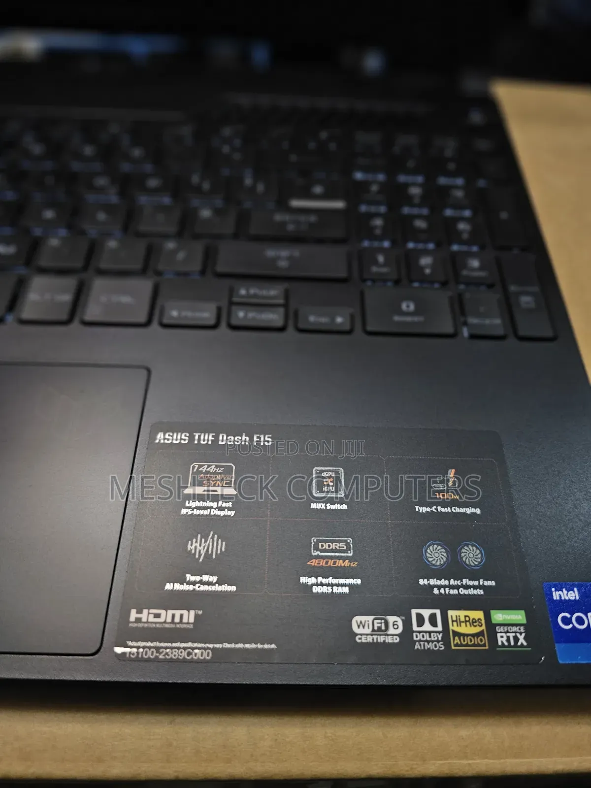 Laptop Asus TUF Dash F15 16GB Intel Core i7 SSD 512GB