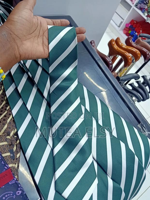 Emelard Green White Striped Tie Sets - thumbnail 2