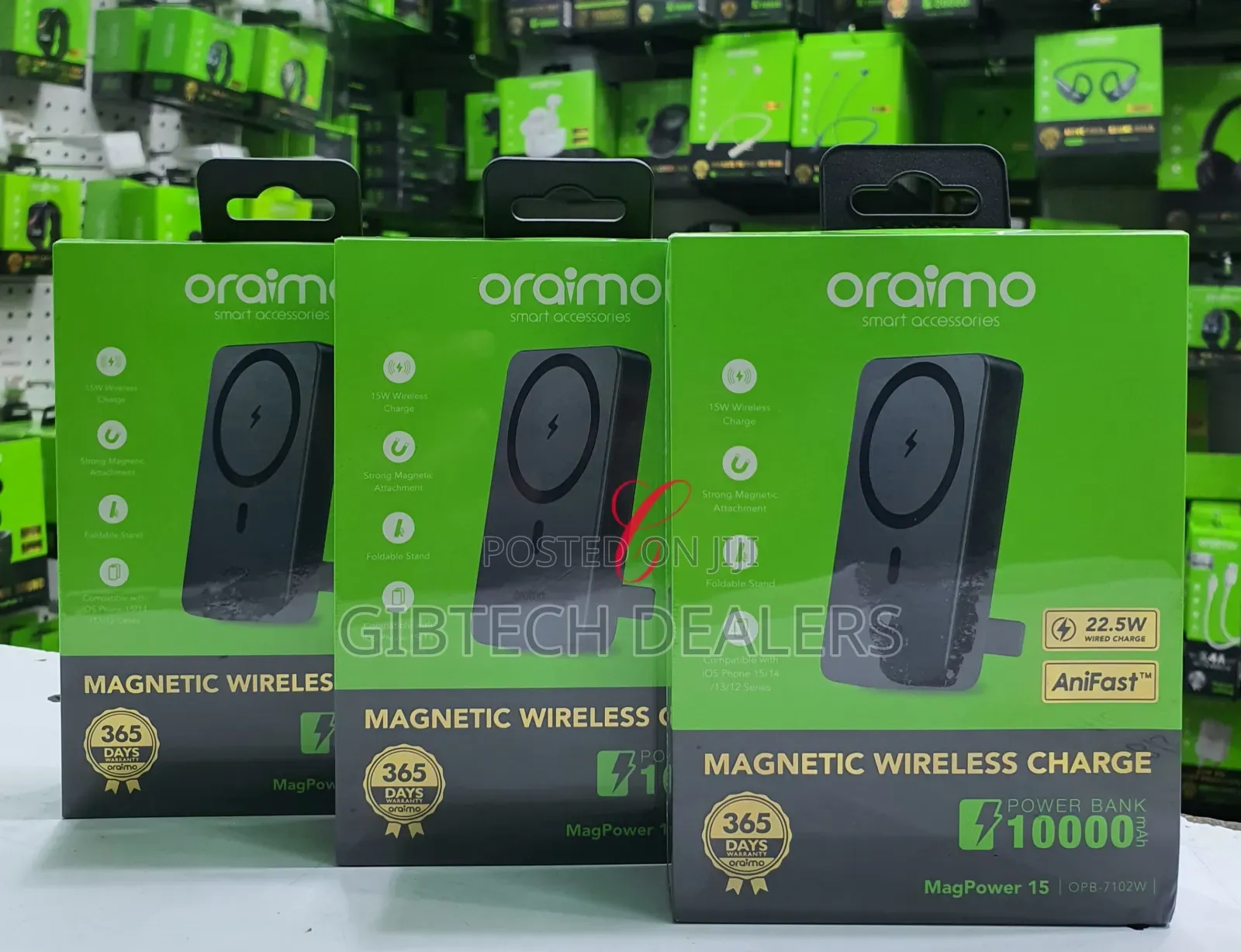 Oraimo Magpower 10000mah Magnetic Wireless Wired Power Bank