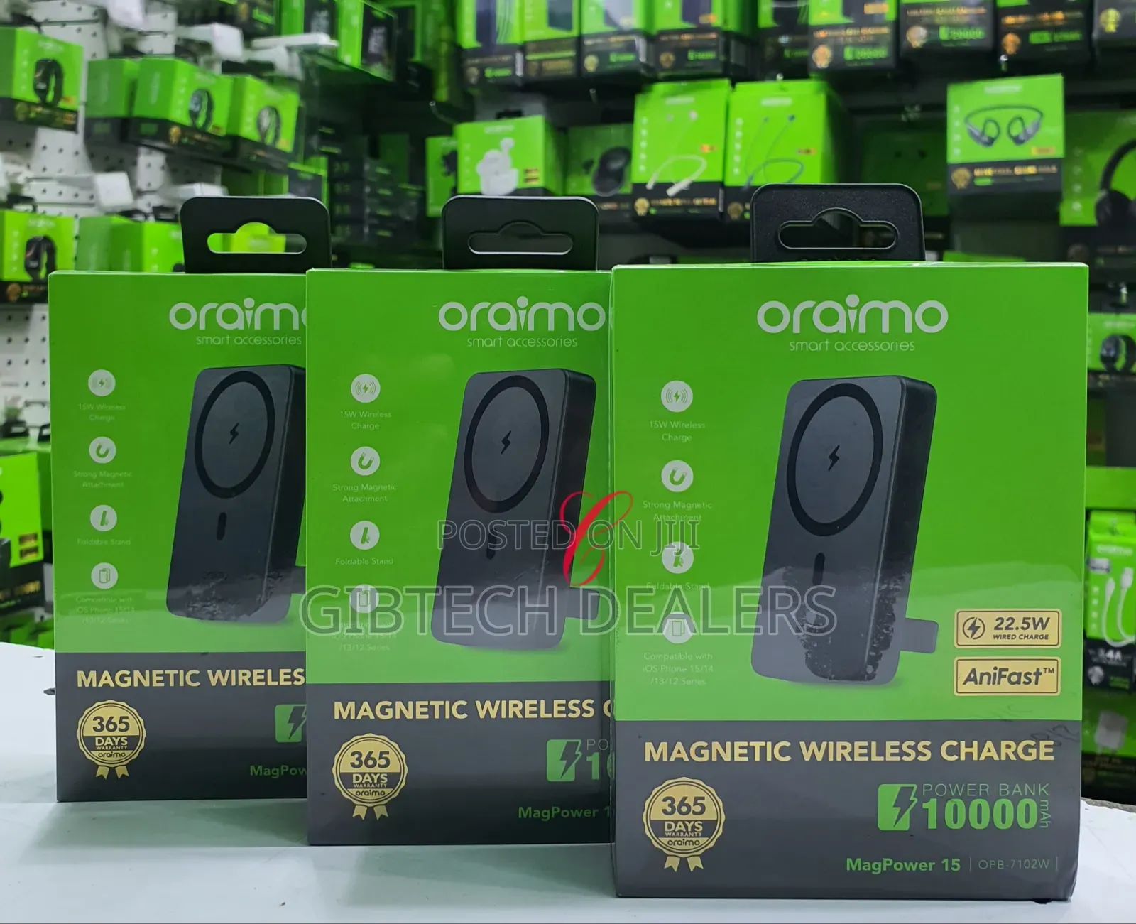 Oraimo Magpower 10000mah Magnetic Wireless Wired Power Bank