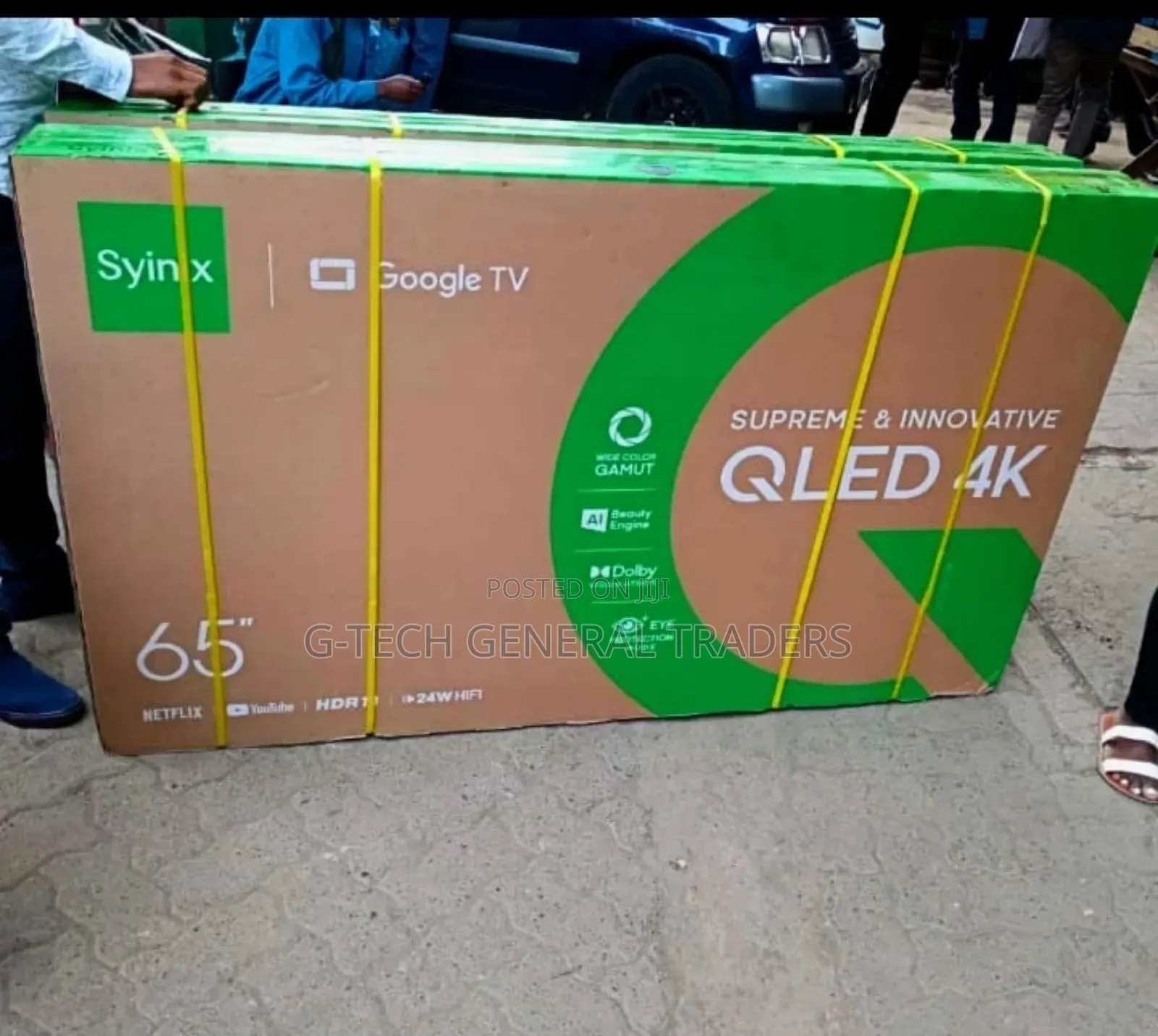 Syinix 65inch Qled Frameless , Youtube, Netflix Tv