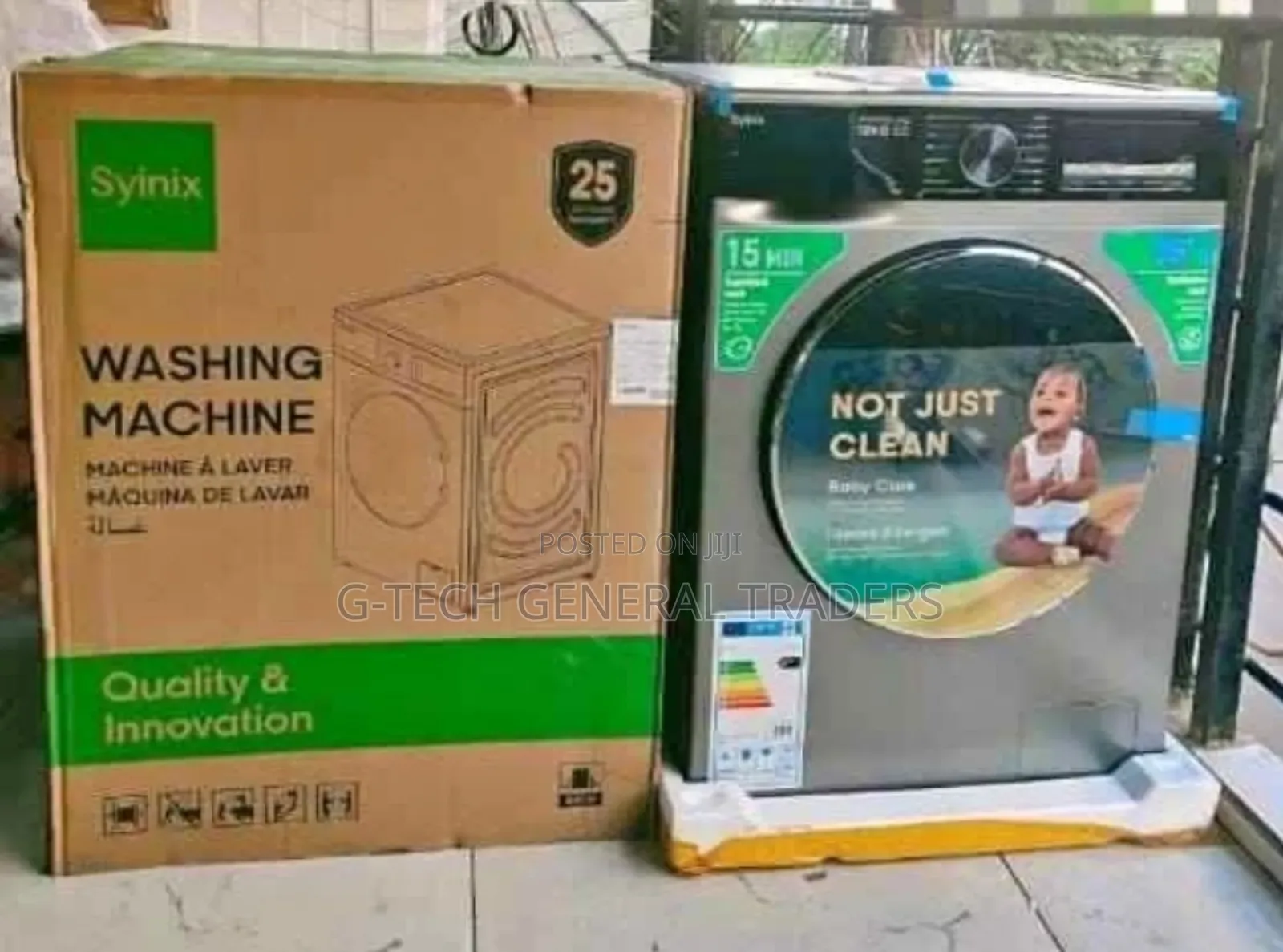 Syinix 12kg Wash and Spin Front Load Washer
